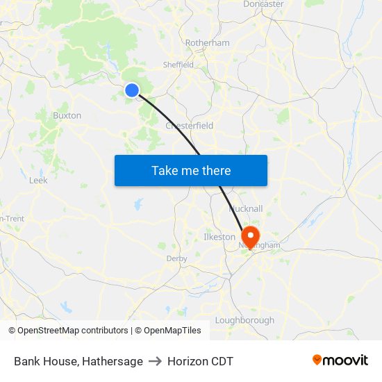 Bank House, Hathersage to Horizon CDT map