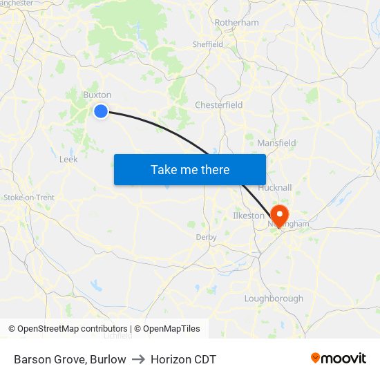 Barson Grove, Burlow to Horizon CDT map