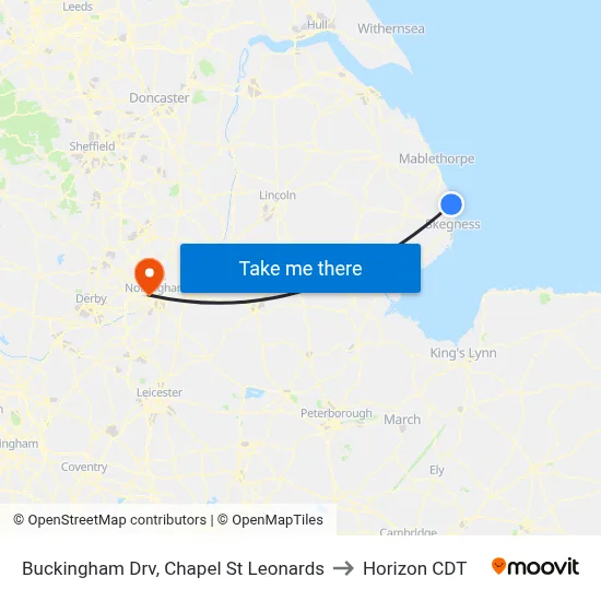 Buckingham Drv, Chapel St Leonards to Horizon CDT map