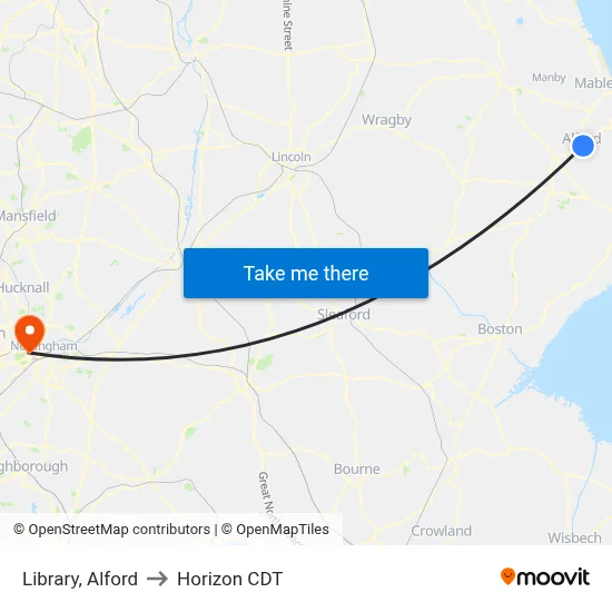 Library, Alford to Horizon CDT map