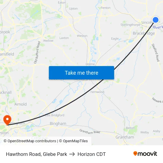Hawthorn Road, Glebe Park to Horizon CDT map