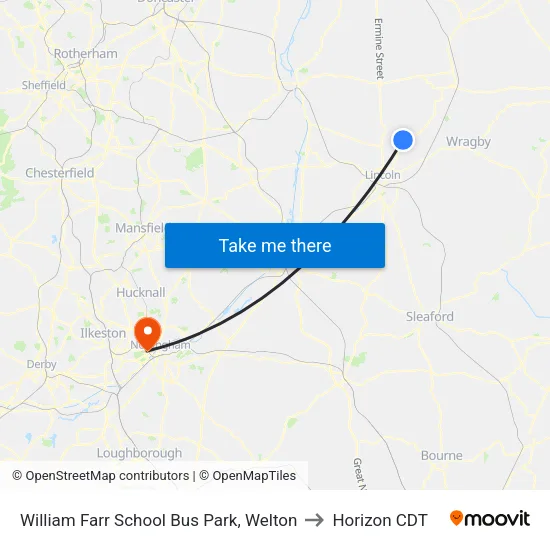 William Farr School Bus Park, Welton to Horizon CDT map