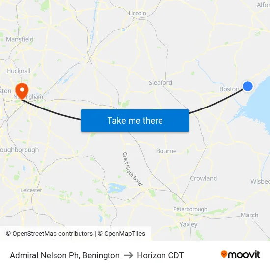 Admiral Nelson Ph, Benington to Horizon CDT map