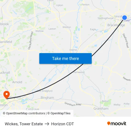 Wickes, Tower Estate to Horizon CDT map