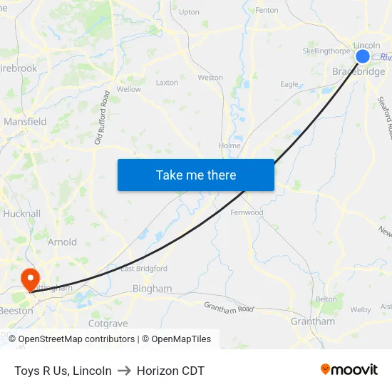 Toys R Us, Lincoln to Horizon CDT map