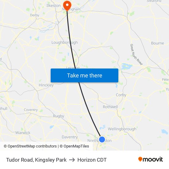 Tudor Road, Kingsley Park to Horizon CDT map