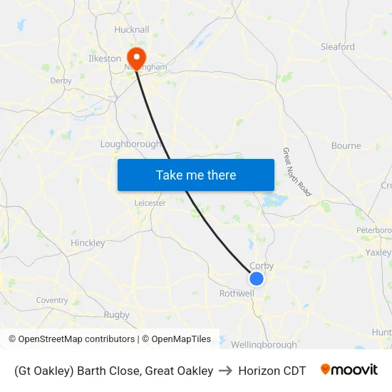 (Gt Oakley) Barth Close, Great Oakley to Horizon CDT map