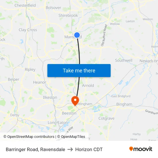 Barringer Road, Ravensdale to Horizon CDT map