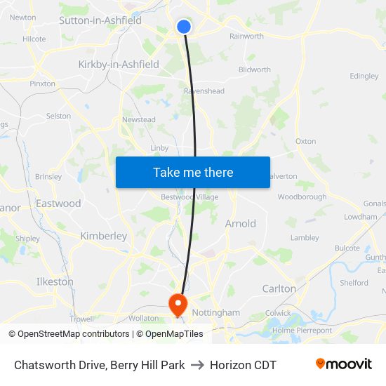 Chatsworth Drive, Berry Hill Park to Horizon CDT map