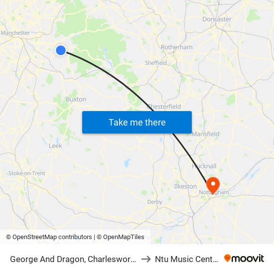 George And Dragon, Charlesworth to Ntu Music Centre map