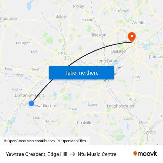 Yewtree Crescent, Edge Hill to Ntu Music Centre map