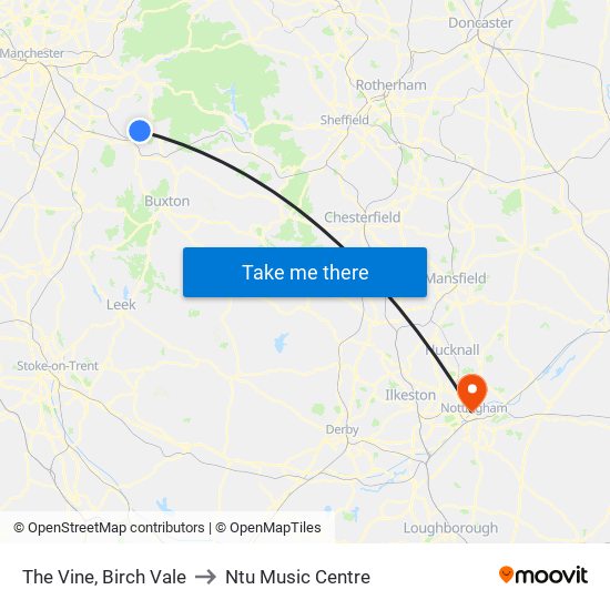The Vine, Birch Vale to Ntu Music Centre map
