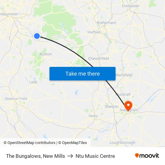 The Bungalows, New Mills to Ntu Music Centre map