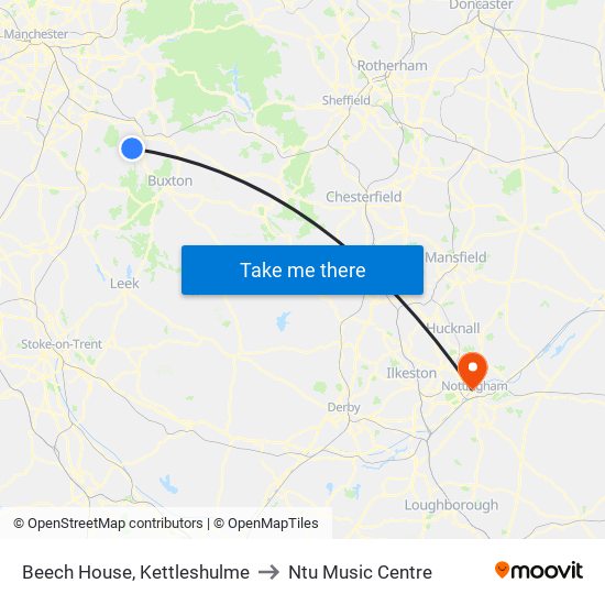 Beech House, Kettleshulme to Ntu Music Centre map