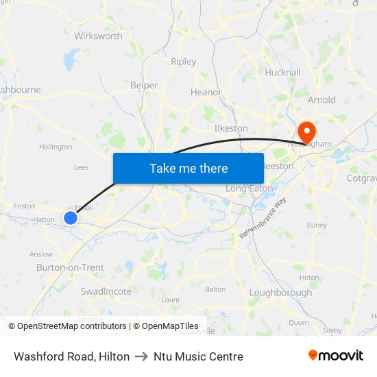 Washford Road, Hilton to Ntu Music Centre map