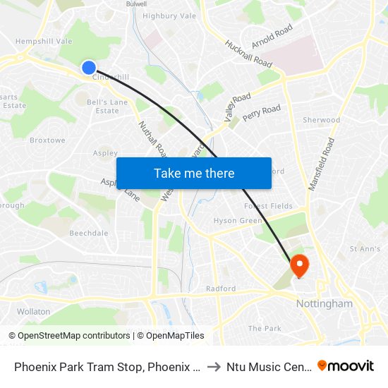 Phoenix Park Tram Stop, Phoenix Park to Ntu Music Centre map