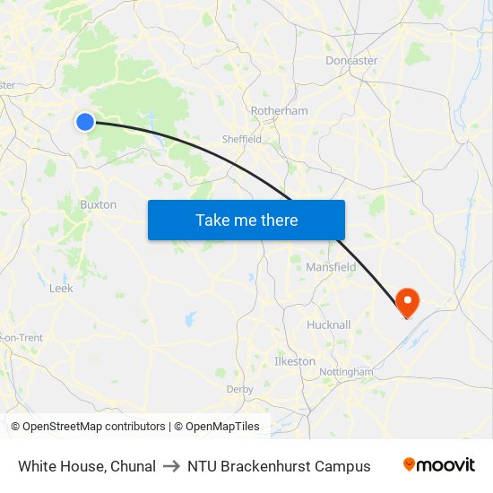 White House, Chunal to NTU Brackenhurst Campus map