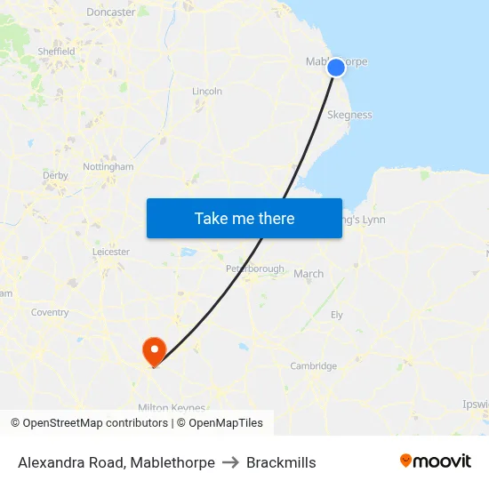 Alexandra Road, Mablethorpe to Brackmills map
