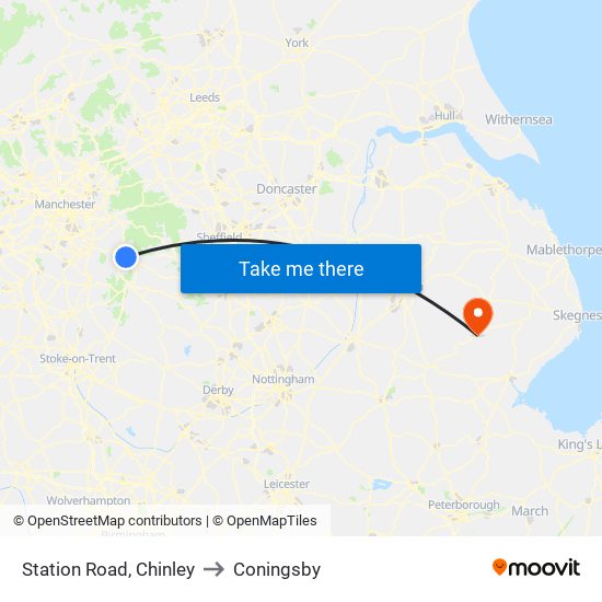 Station Road, Chinley to Coningsby map