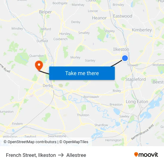 French Street, Ilkeston to Allestree map