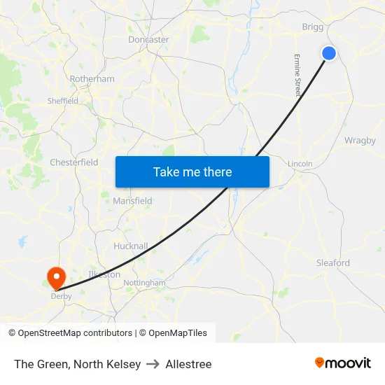 The Green, North Kelsey to Allestree map