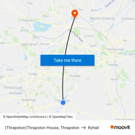 (Thrapston)Thrapston House, Thrapston to Ryhall map