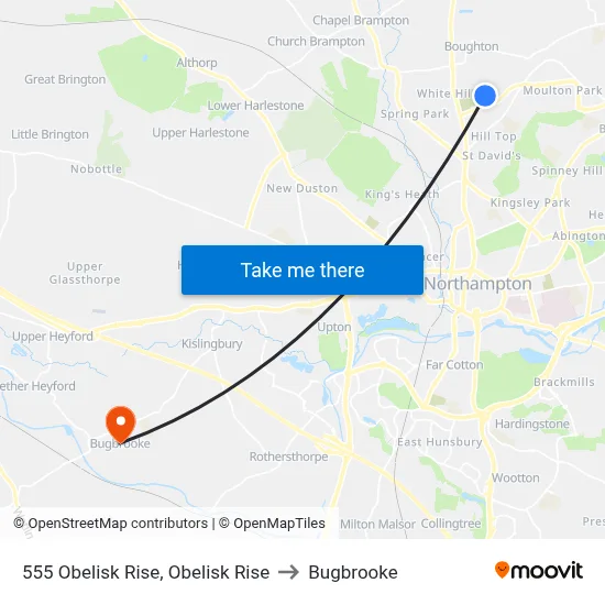555 Obelisk Rise, Obelisk Rise to Bugbrooke map
