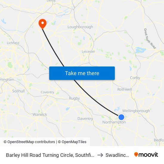 Barley Hill Road Turning Circle, Southfields to Swadlincote map