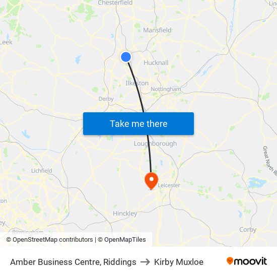 Amber Business Centre, Riddings to Kirby Muxloe map