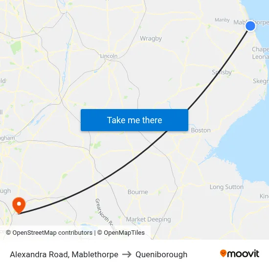 Alexandra Road, Mablethorpe to Queniborough map
