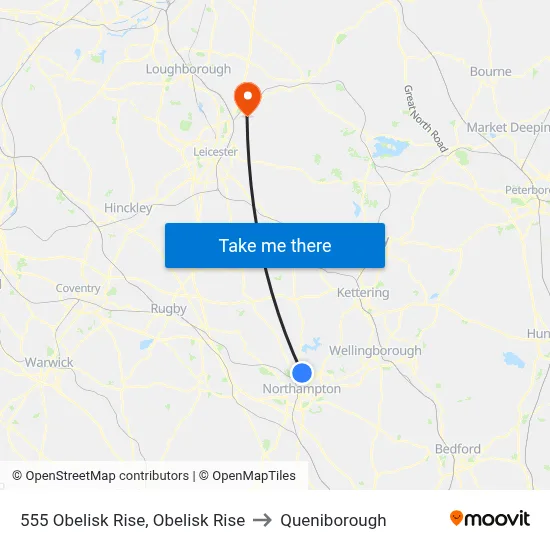 555 Obelisk Rise, Obelisk Rise to Queniborough map
