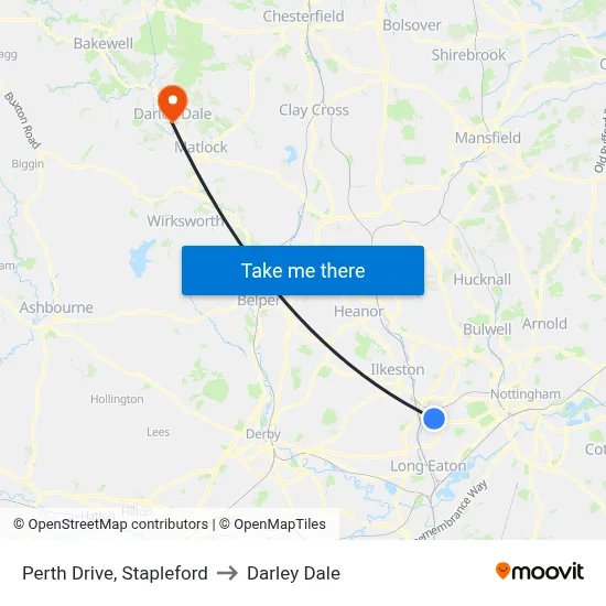 Perth Drive, Stapleford to Darley Dale map