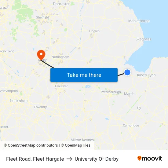 Fleet Road, Fleet Hargate to University Of Derby map