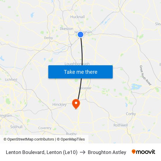 Lenton Boulevard, Lenton (Le10) to Broughton Astley map
