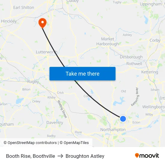 Booth Rise, Boothville to Broughton Astley map