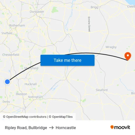 Ripley Road, Bullbridge to Horncastle map