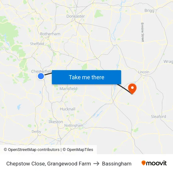 Chepstow Close, Grangewood Farm to Bassingham map