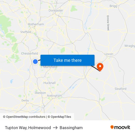 Tupton Way, Holmewood to Bassingham map