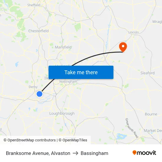 Branksome Avenue, Alvaston to Bassingham map