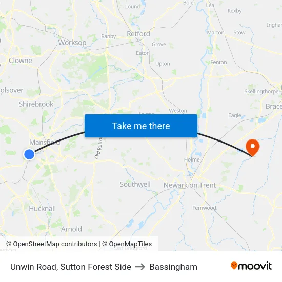 Unwin Road, Sutton Forest Side to Bassingham map