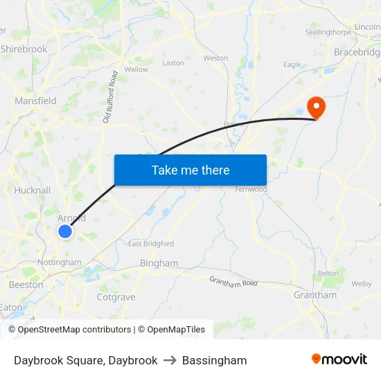 Daybrook Square, Daybrook to Bassingham map