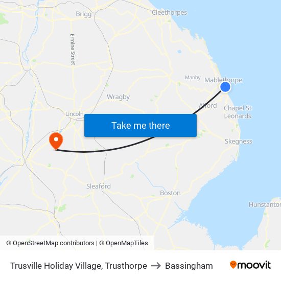 Trusville Holiday Village, Trusthorpe to Bassingham map