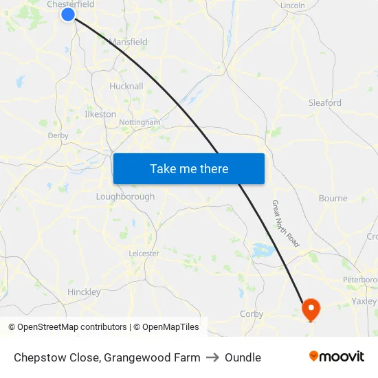 Chepstow Close, Grangewood Farm to Oundle map