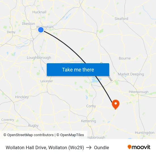 Wollaton Hall Drive, Wollaton (Wo29) to Oundle map