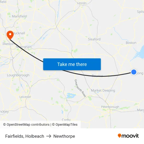 Fairfields, Holbeach to Newthorpe map