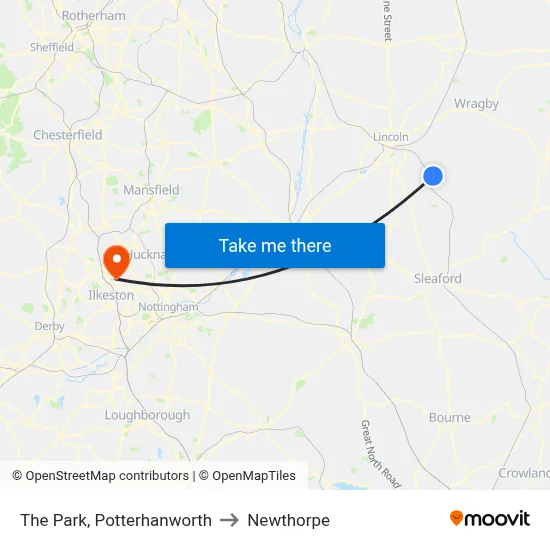 The Park, Potterhanworth to Newthorpe map