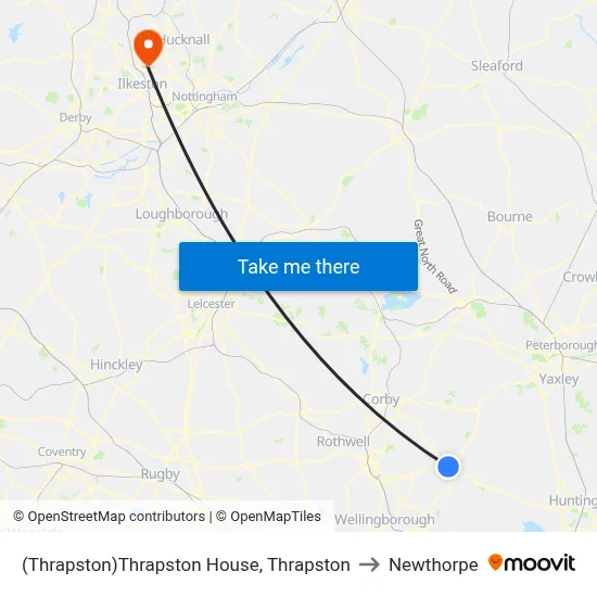 (Thrapston)Thrapston House, Thrapston to Newthorpe map