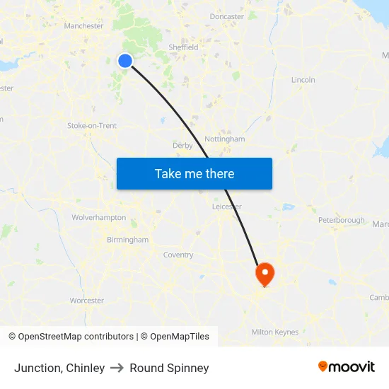 Junction, Chinley to Round Spinney map