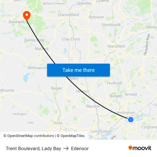 Trent Boulevard, Lady Bay to Edensor map