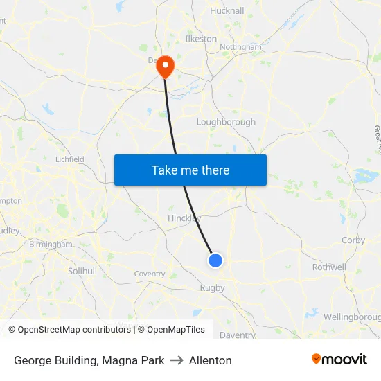 George Building, Magna Park to Allenton map